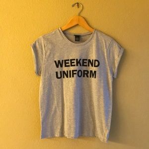 Gray short sleeve tee shirt